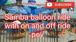 Fun fair samba balloon ride with on ride pov.