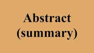 Abstract (summary)
