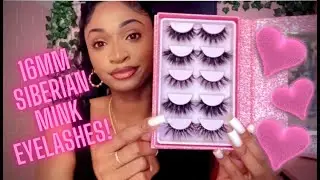 Trying on 16MM Siberian Mink Eyelashes