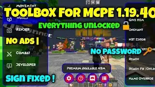 Toolbox For 1.19.40 Mcpe Sign In Fixed |  No Ads | Sign In Fixed in 1.19+ Toolbox