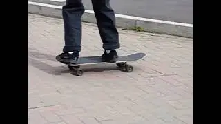 Ollie up curb slow motion (For Beginners)