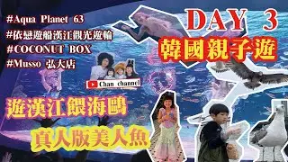 【2023韓國首爾7天親子遊】DAY 3｜首爾轉轉卡Discover Seoul Pass｜63大廈「人魚公主show」｜依戀遊船漢江觀光遊輪餵海鷗｜COCONUTBOX｜Musso弘大店｜韓式自拍館