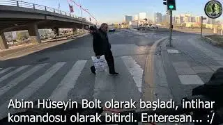Başta Hussain Bolt, sonda int!har komandosu! #motovlog #keşfet #shorts #escooter #automobile #yaya