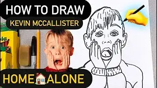 How to Draw Kevin from Home Alone - Step by Step TUTORIAL #homealone #mrschuettesart
