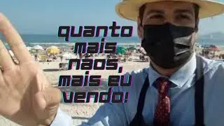 Vendendo brigadeiro na areia da praia (Filmando abordagens)
