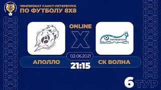 Чемпионата СПб по футболу 8х8. Аполло - СК Волна. 6 тур