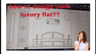 how to design luxury flat interior 3bhk CADD ?? #solution  #caddapp #finishing
