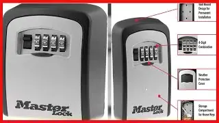 Master Lock Wall Mount Key Lock Box with Resettable Combination Lock, Outdoor Key Lock Box
