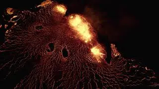 The New Meradalir eruption site at night