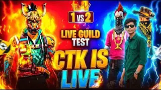 FREE FIRE 1V2 GUILD TEST🤩🤯 Telugu Live -Crazy tech krishna  #gaminglive #freefire