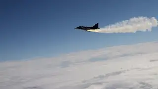 Gripen E realiza disparo de m&iacute;ssil Meteor