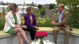Ann-Marie Powell green dress (RHS Chelsea Flower Show)