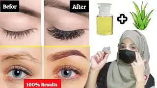 How to grow long eyelashes and eyebrows Naturally / beauty hacks by minibebo