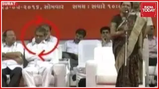 Gujarat Ministers Naps During CM Anandiben's Speech