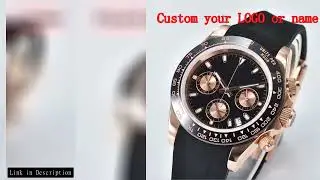 40mm Luxury chronograph Men watch 40mm Rose gold Case  Sapphire glass Green luminous Quartz  mens wa