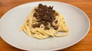Fettuccini Alfredo with Steak