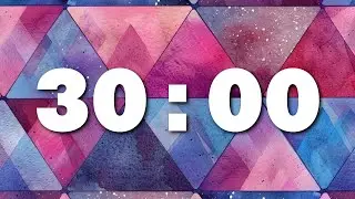 30:00 | Blue and purple geometric countdown timer