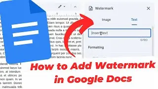 Как добавить водяной знак в Google Docs (фоновый текст)