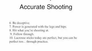 Lacrosse Accurate Shooting YouTube