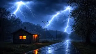  Rain Sounds in Misty Forest without Thunder - Relaxing Rain for Sleeping