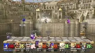 CH4OS 1.1 8 Player CPU Battle on Coliseum Omega Form