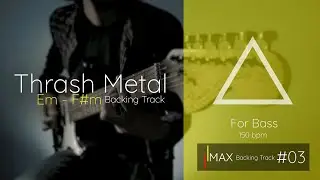 #03 Thrash Metal Bass Backing Track [ FOR BASS ] Jam in Em - F#m