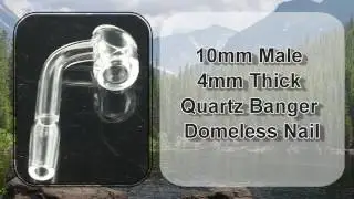 10mm Male 4mm Thick Quartz Banger Domeless Nail
