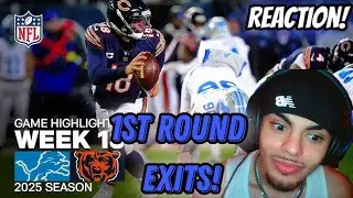 Lions Fan Reaction to Detroit Lions vs Chicago Bears Game Highlights | 2025 NFL Season Week 18