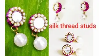 simple silk thread studs