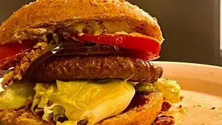 ￼ ￼ONE of the most delicious burger I self made#youtubelive 