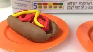 Play Doh Hotdog on Bun Kitchen Creations Frost N Fun Cakes Playset DIY Play Cupcakes