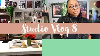 Studio Vlog 8. Packing Christmas Cards, coloring books and awkward hair talk.