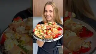 AirFrykasy odcinek 3 - papryki nadziane serkiem 🥓 #furajedzenia #airfryer