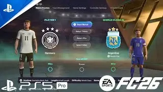 EA FC 26 Germany vs Argentina World Cup 2026 (4K60)
