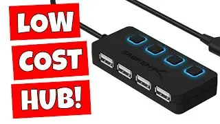 Концентратор Sabrent USB 2.0 на 4 порта со светодиодами питания и выключателями