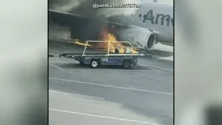 American Airlines passengers evacuated after engine fire at Denver airport