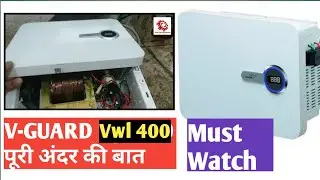 V-Guard Vwl 400 voltage stabilizer for a.c. upto 1.5. ton|130v.|full inside review in hindi