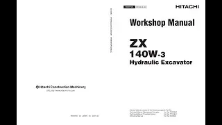 Hitachi ZX140W-3 Excavator Service manual