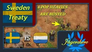 6 Pop Heavies Are Cracked | 1v1 Treaty with Sweden | AOE III: DE