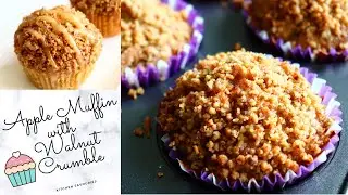 Apple Crumble Muffins Recipe made with Whole Wheat flour | Kitchen Savouries