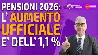👉 PENSIONI 2026: l&rsquo;AUMENTO &egrave; DELUDENTE
