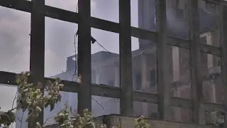 Crews demolish and secure Victory Mills remains