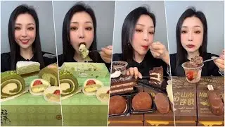 ASMR MUKBANG *Big Bites* 大咬 Delicious DessertCake and Mochi , Yummy | #eatingshow #mukbangasmr
