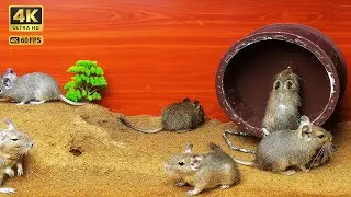 Cat TV Spinning Plant Maze Challenge &ndash; Mouse Garden Escape Fun 3H 4K UHD
