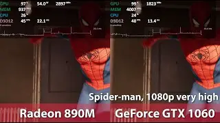 AMD Radeon 890M (Ryzen AI 9 HX 370) vs Nvidia GeForce GTX 1060 6GB Comparison in 9 Games (1080p)