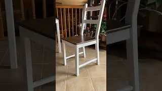 How to stain and paint a wooden chair from IKEA.