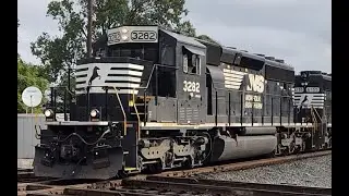 Fostoria, OH:  NS 3282 leads this coil car train.