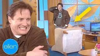 Brendan Fraser Takes a Tumble