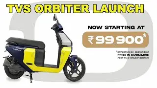 Price ₹99,900 TVS ORBITER Electric Scooter Launch