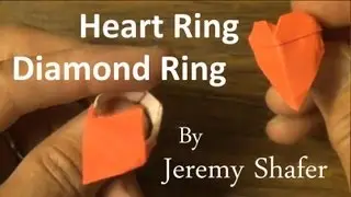Origami Heart Ring / Diamond Ring